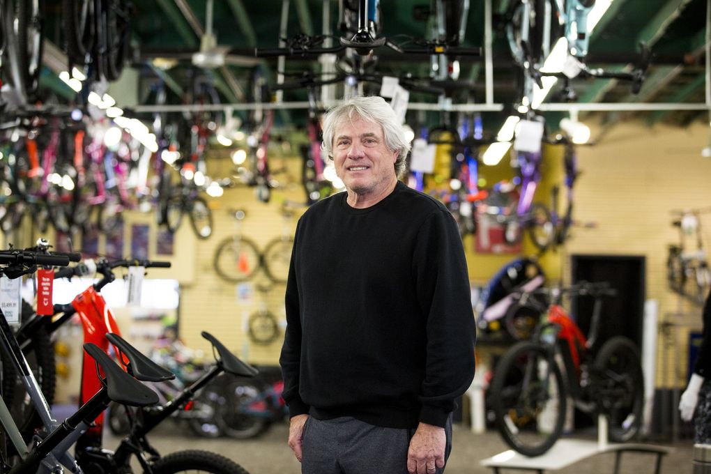 Marty Pluth, general manager of Gregg’s Cycles in Green Lake, says he’s seen a huge increase in demand for bikes since the start of the coronavirus pandemic. But he has limited supply on hand to meet it. (Amanda Snyder / The Seattle Times)