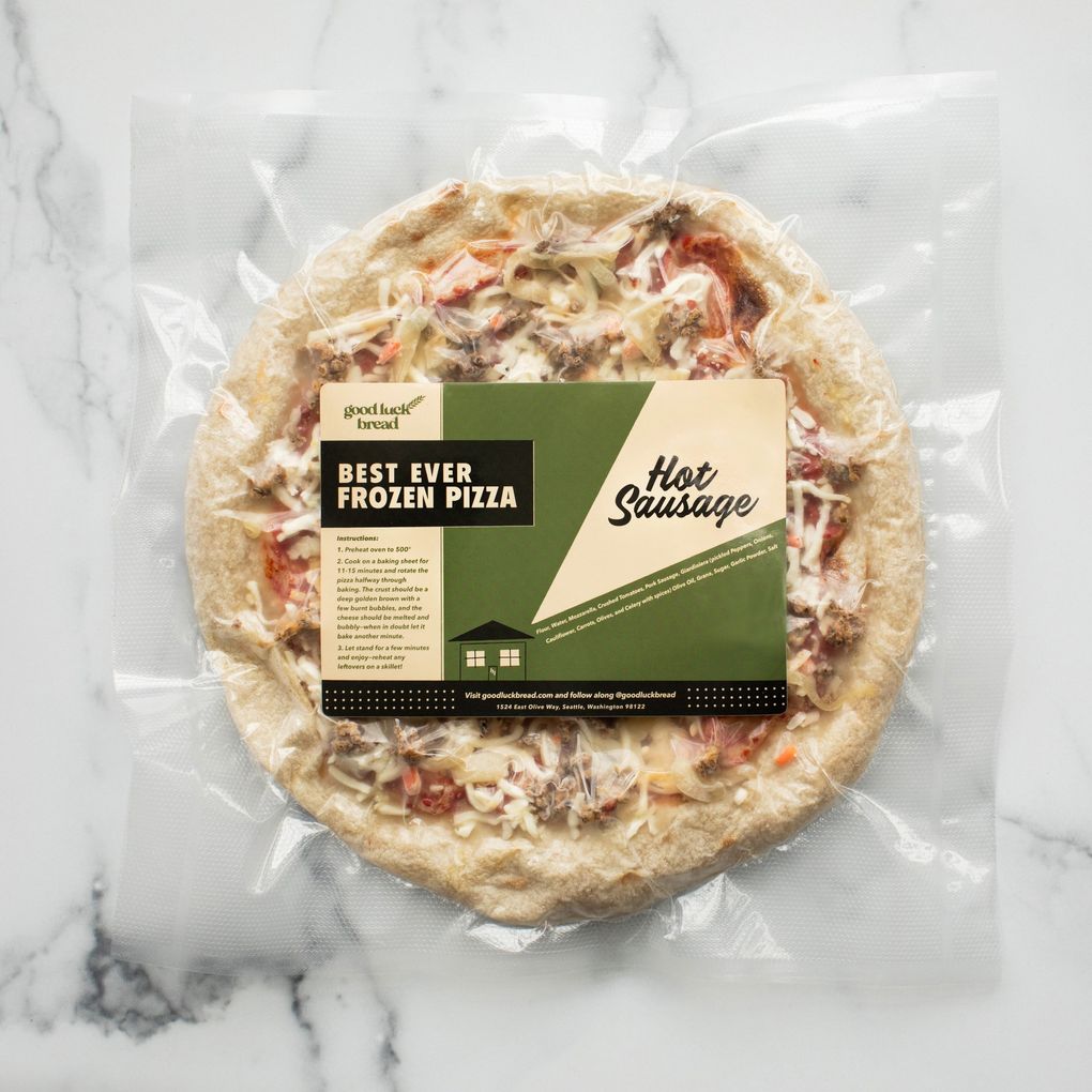 Corrie Strandjord’s Good Luck Bread frozen pizza pop-up in Seattle vows to keep you away from the frozen pizza aisle. (Jenny Jimenez)