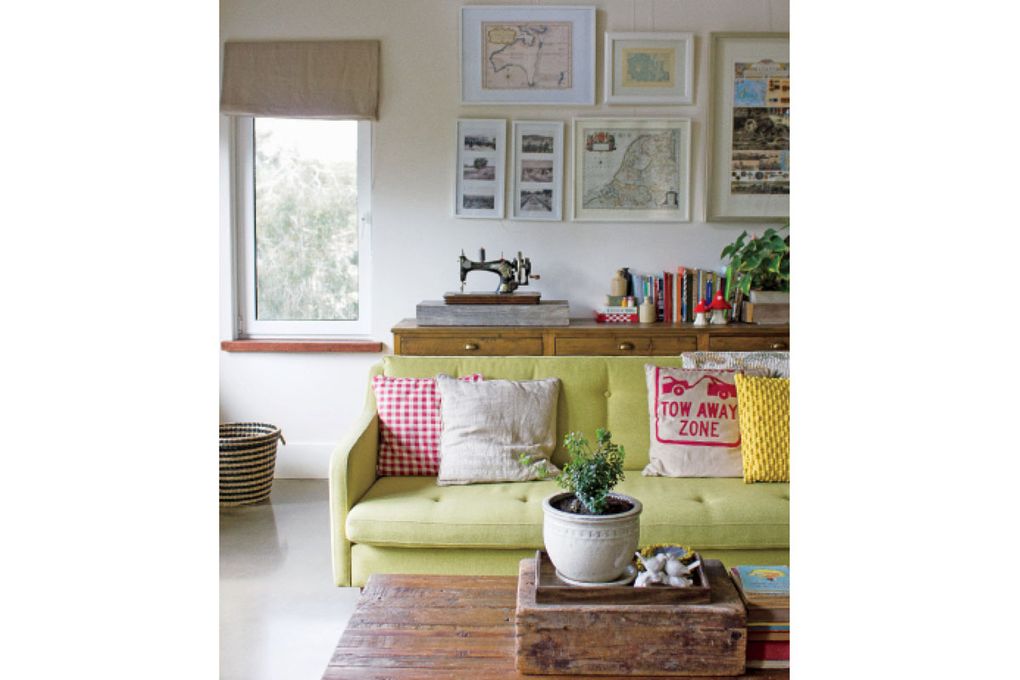 A room from Gabrielle Stanley Blair’s book “Design Mom” shows a mix of styles to please all ages. (Courtesy of Workman)