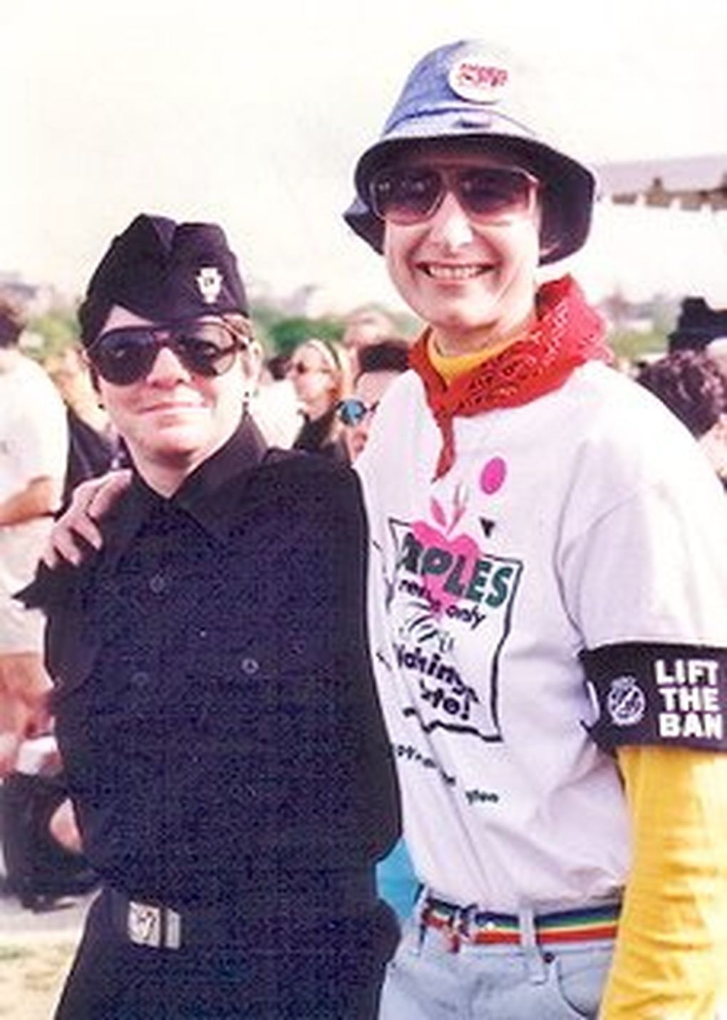 Rita Smith, right, with Kate Farrell at the 1993 March on Washington for Lesbian, Gay, and Bi Equal Rights and Liberation. (Courtesy of Rita Smith)