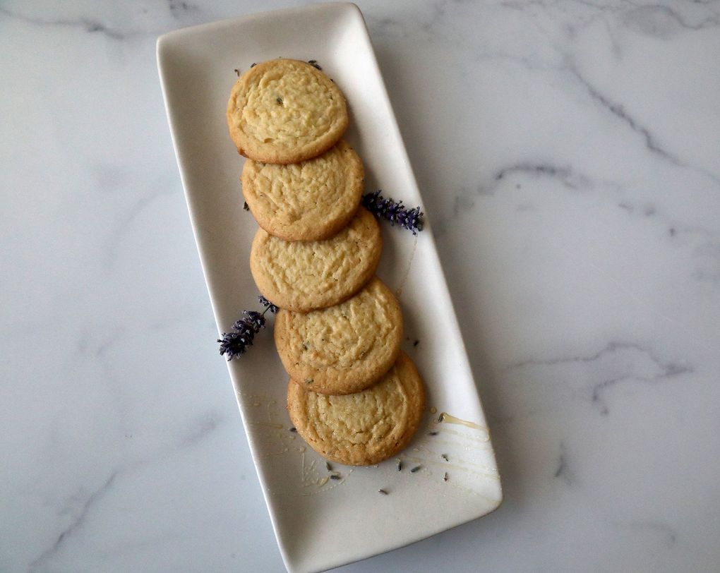 Danie Baker was a former tax accountant who pursued her passion of baking during the pandemic. She’s now on “Top Chef Amateurs.” She baked these honey lavender cookies in her kitchen on Beacon Hill. (Greg Gilbert / Seattle Times)