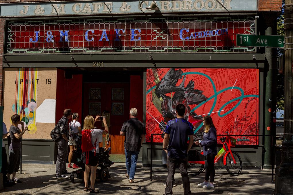 A new graffiti tour that launched on July 18 in Seattle looks at graffiti/street art/urban art in the Central District and Chinatown International District. (Sylvia Jarrus / The Seattle Times)