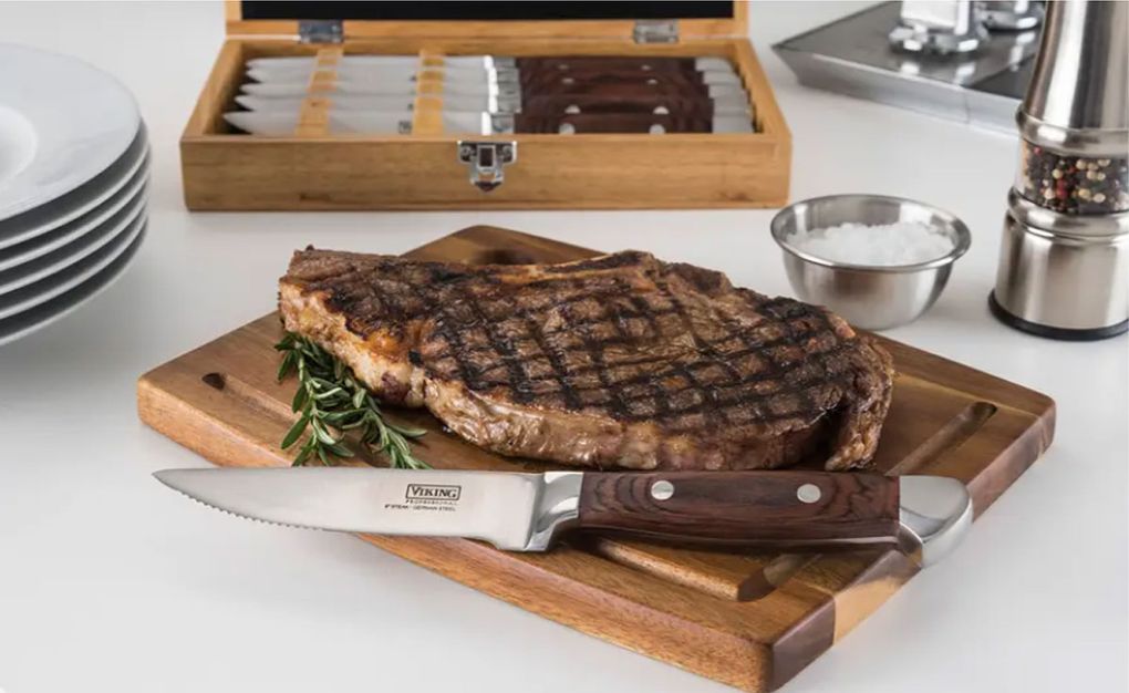 Viking Steakhouse Pakka 6-Piece Wood Steak Knife Set