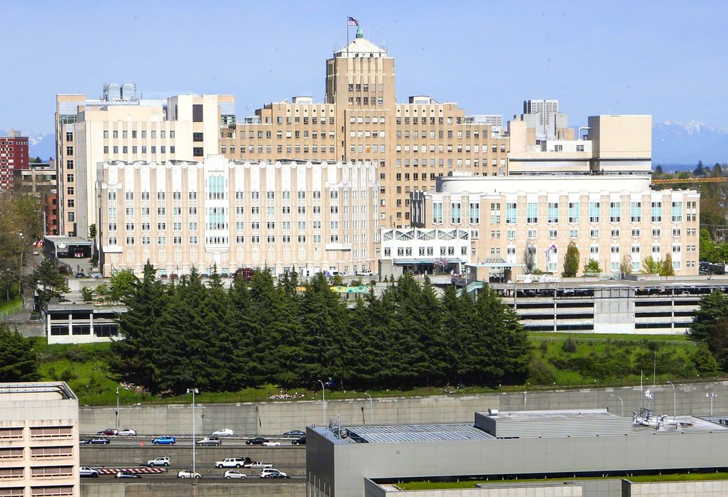 Harborview Medical Center, seen from the Smith Tower.