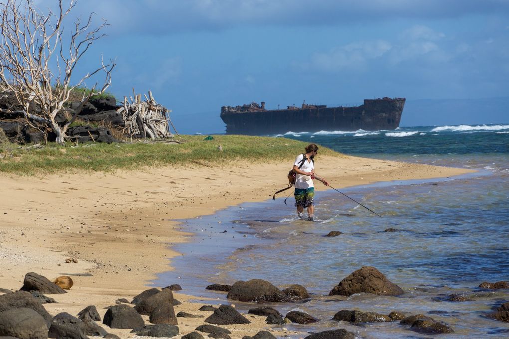 The island of Lanai is a popular day trip from Maui. Shipwreck Beach, accessible via 4WD dirt road, is one of the highlights of the island.  (Colleen Stinchcombe / Special to The Seattle Times)