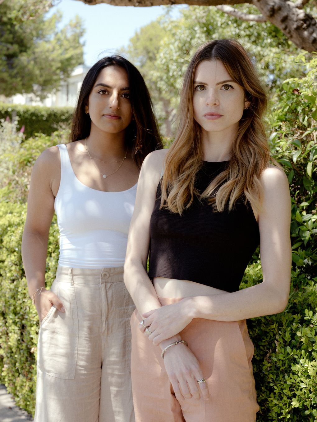 Isha Mehra, left, and Lindsey Lee Lugrin  created an app where online influencers can share information in a collective effort to raise their pay. (Amanda Hakan / The New York Times)
